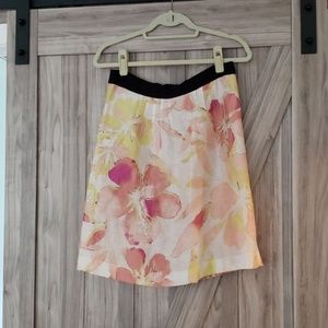 LOFT | Floral pleated skirt